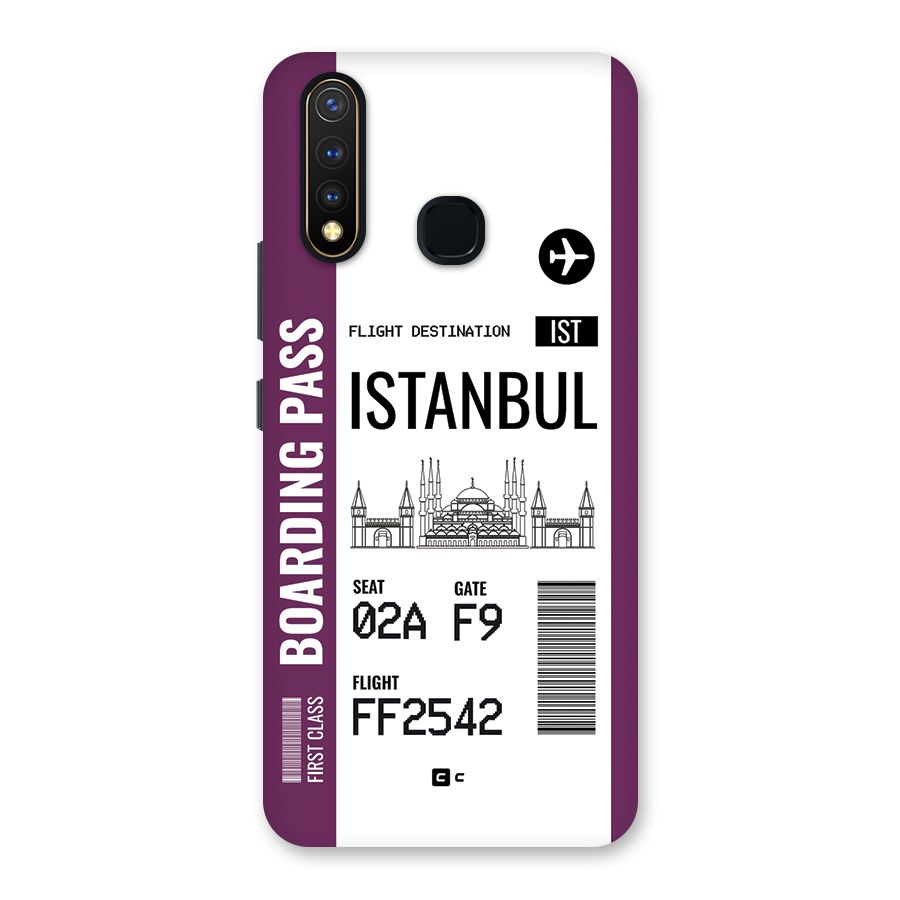 Istanbul Boarding Pass Back Case for Vivo Y19