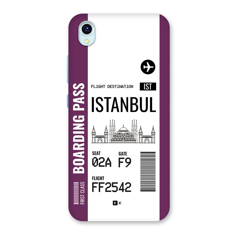 Istanbul Boarding Pass Back Case for Vivo Y1s