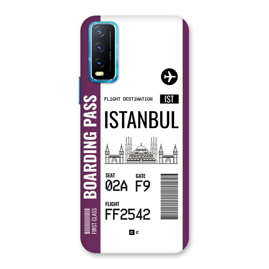 Istanbul Boarding Pass Back Case for Vivo Y20A