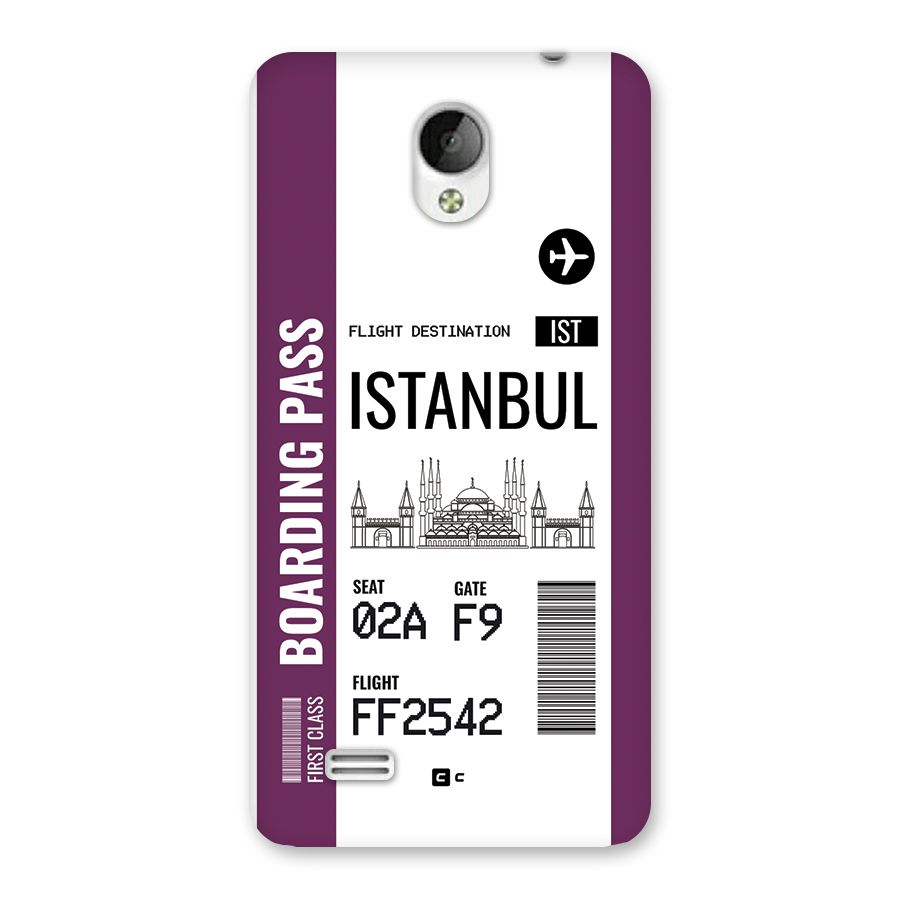 Istanbul Boarding Pass Back Case for Vivo Y21