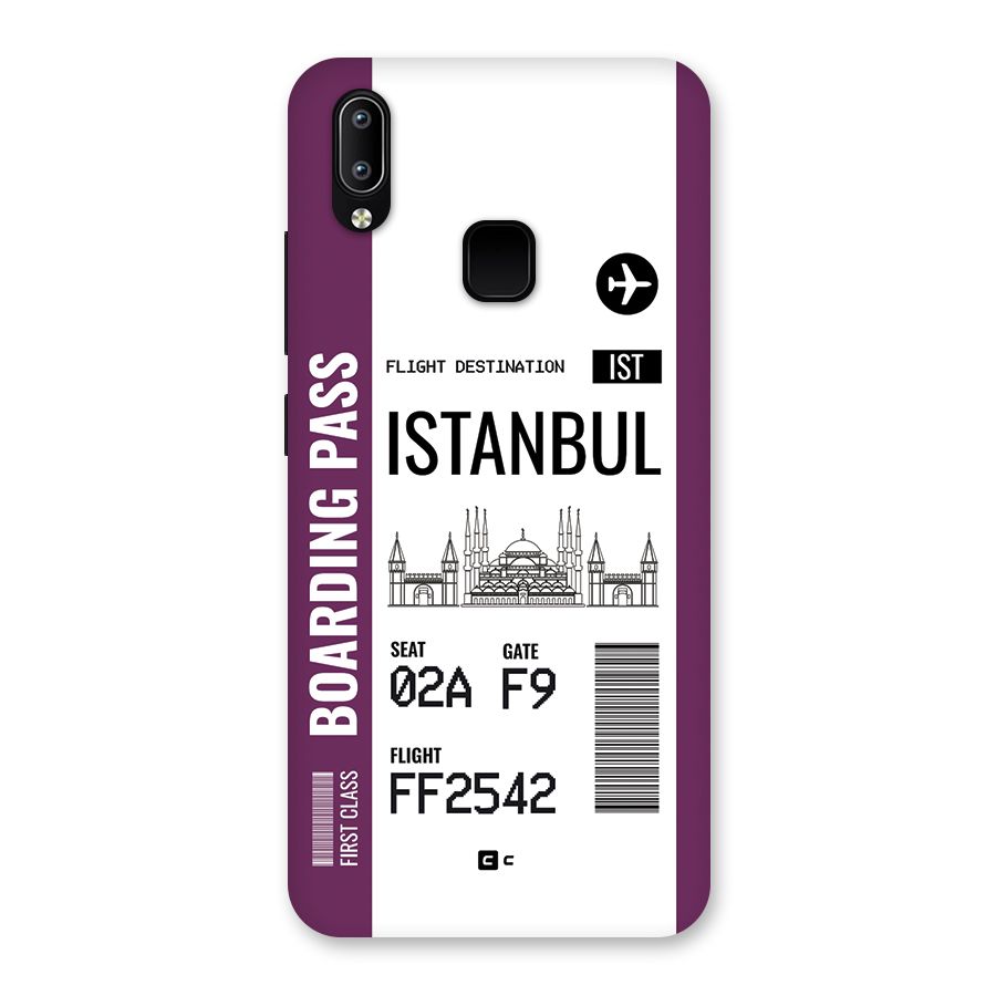 Istanbul Boarding Pass Back Case for Vivo Y93
