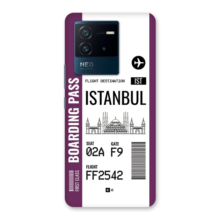 Istanbul Boarding Pass Back Case for Vivo iQOO Neo 6 5G