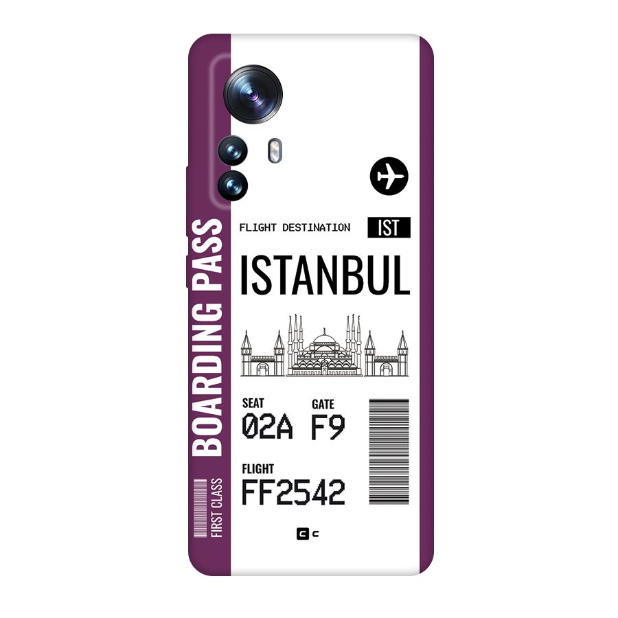 Istanbul Boarding Pass Back Case for Xiaomi 12 Pro