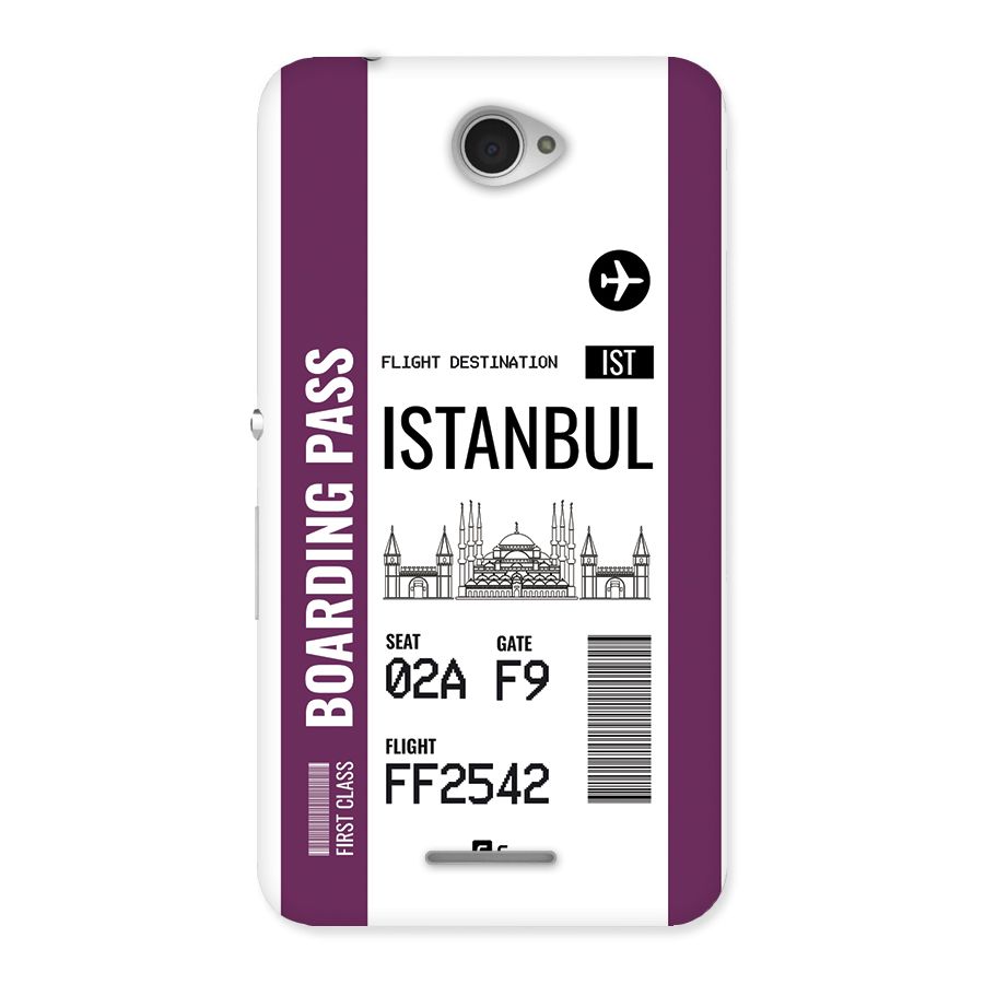 Istanbul Boarding Pass Back Case for Xperia E4