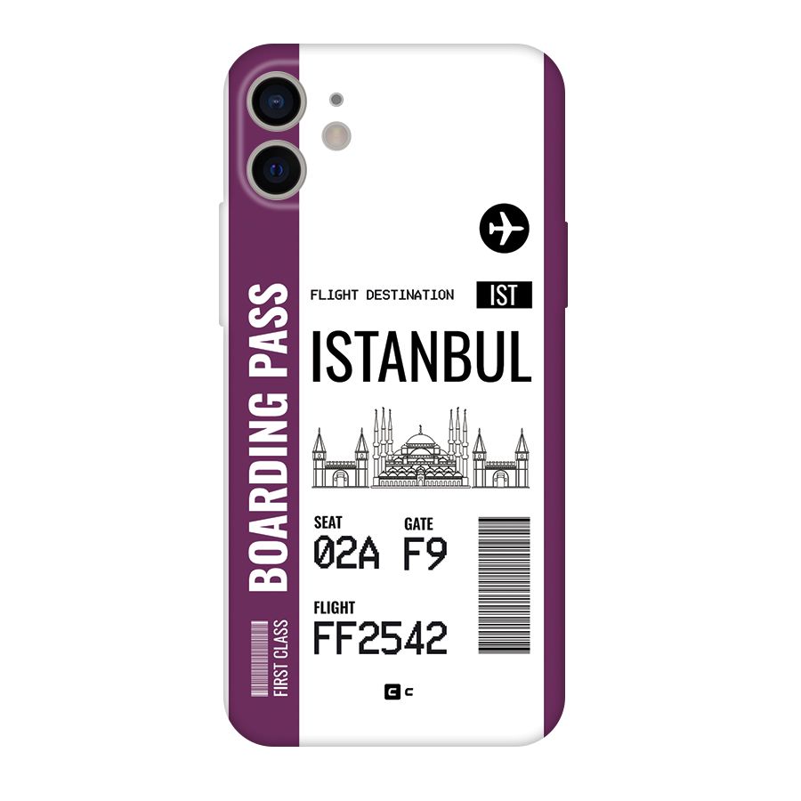 Istanbul Boarding Pass Back Case for iPhone 11