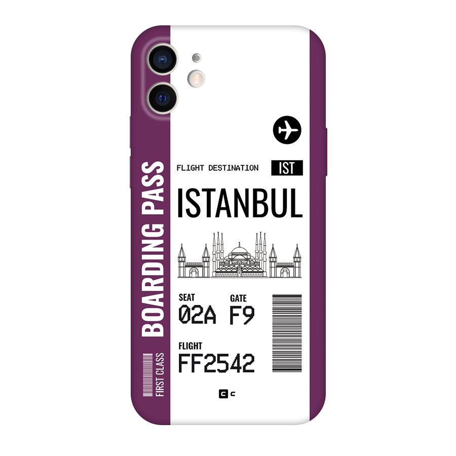 Istanbul Boarding Pass Back Case for iPhone 12