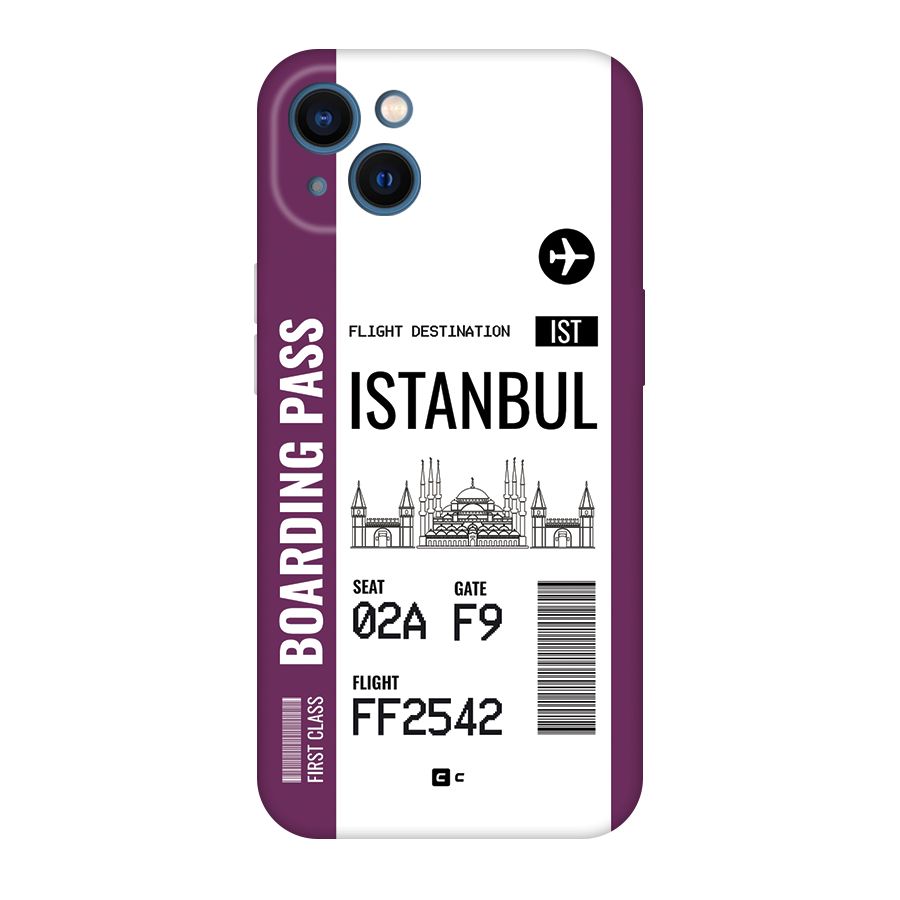 Istanbul Boarding Pass Back Case for iPhone 13