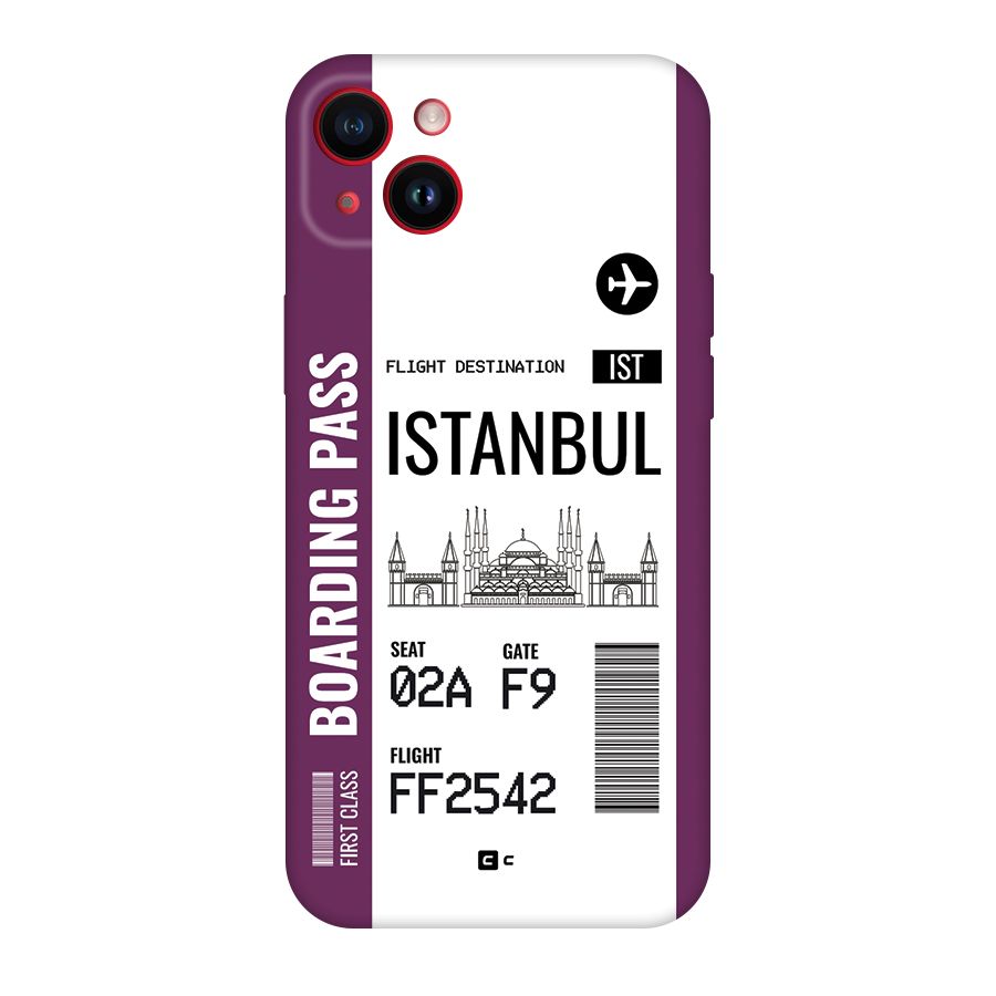 Istanbul Boarding Pass Back Case for iPhone 14 Plus
