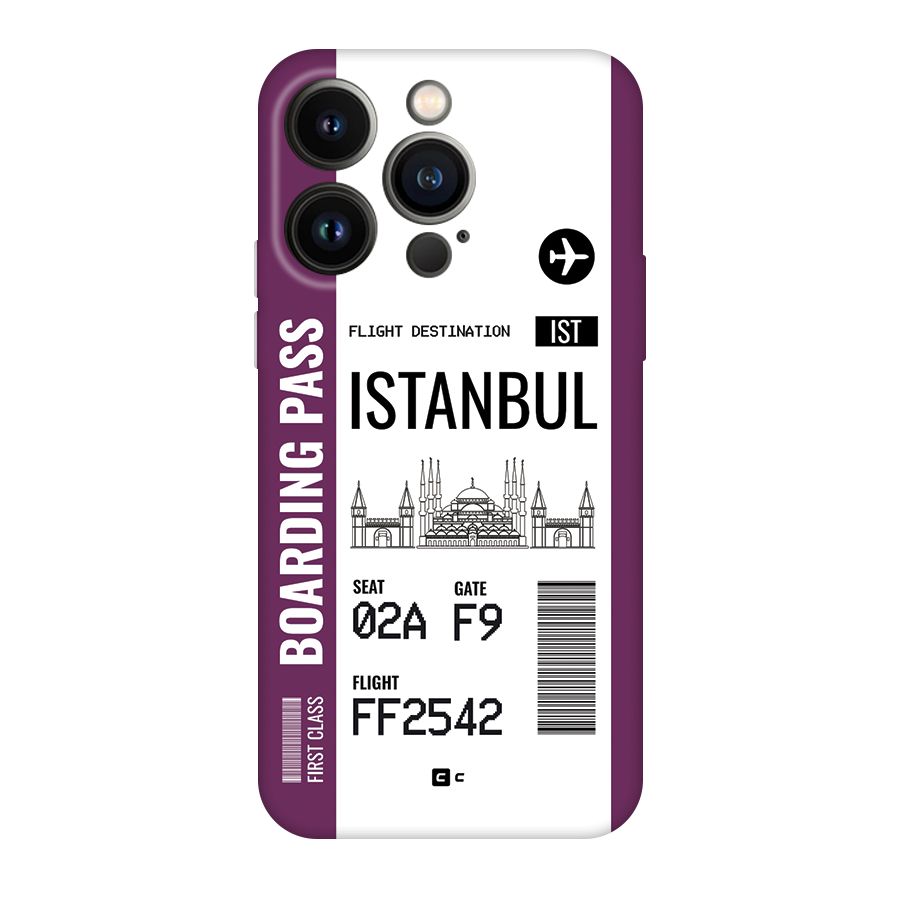 Istanbul Boarding Pass Back Case for iPhone 14 Pro