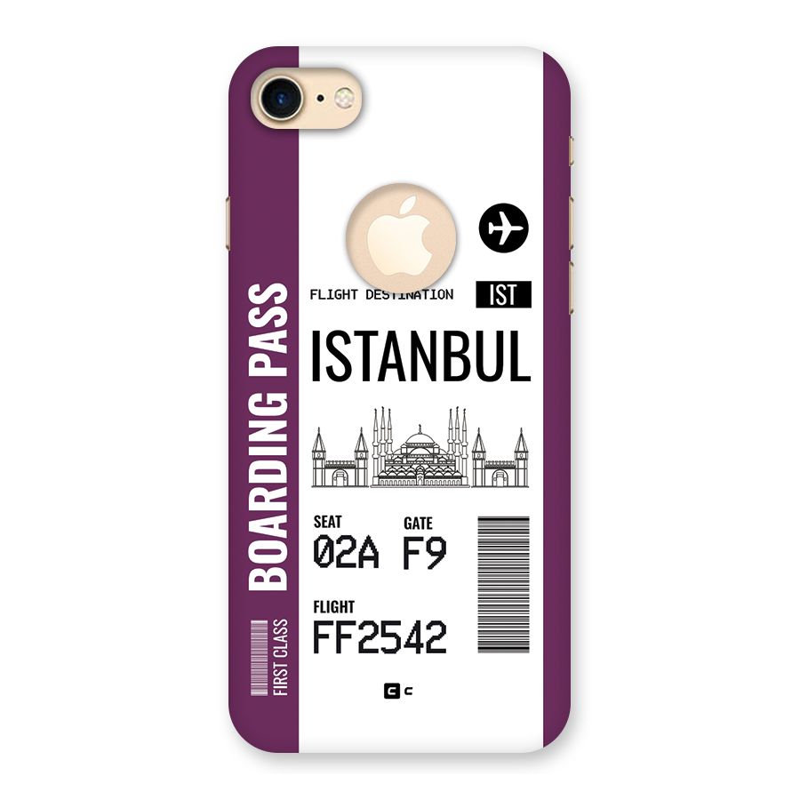 Istanbul Boarding Pass Back Case for iPhone 7 Logo Cut