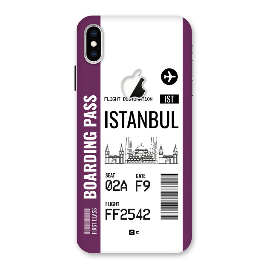 Istanbul Boarding Pass Back Case for iPhone XS Max Apple Cut