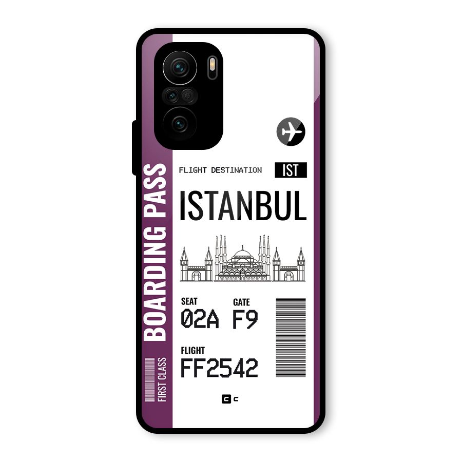 Istanbul Boarding Pass Glass Back Case for Mi 11X Pro