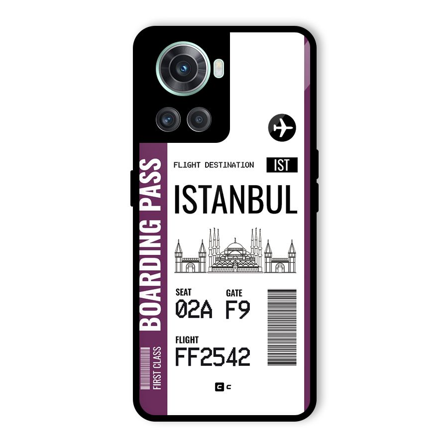 Istanbul Boarding Pass Glass Back Case for OnePlus 10R