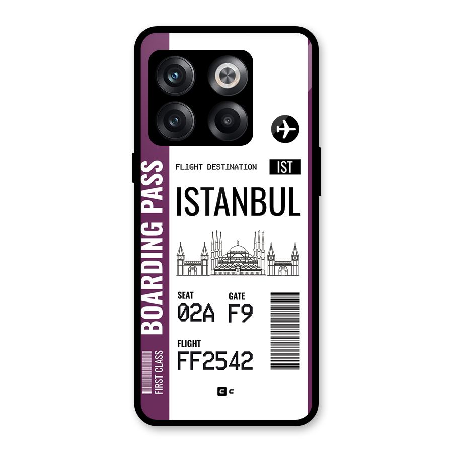 Istanbul Boarding Pass Glass Back Case for OnePlus 10T
