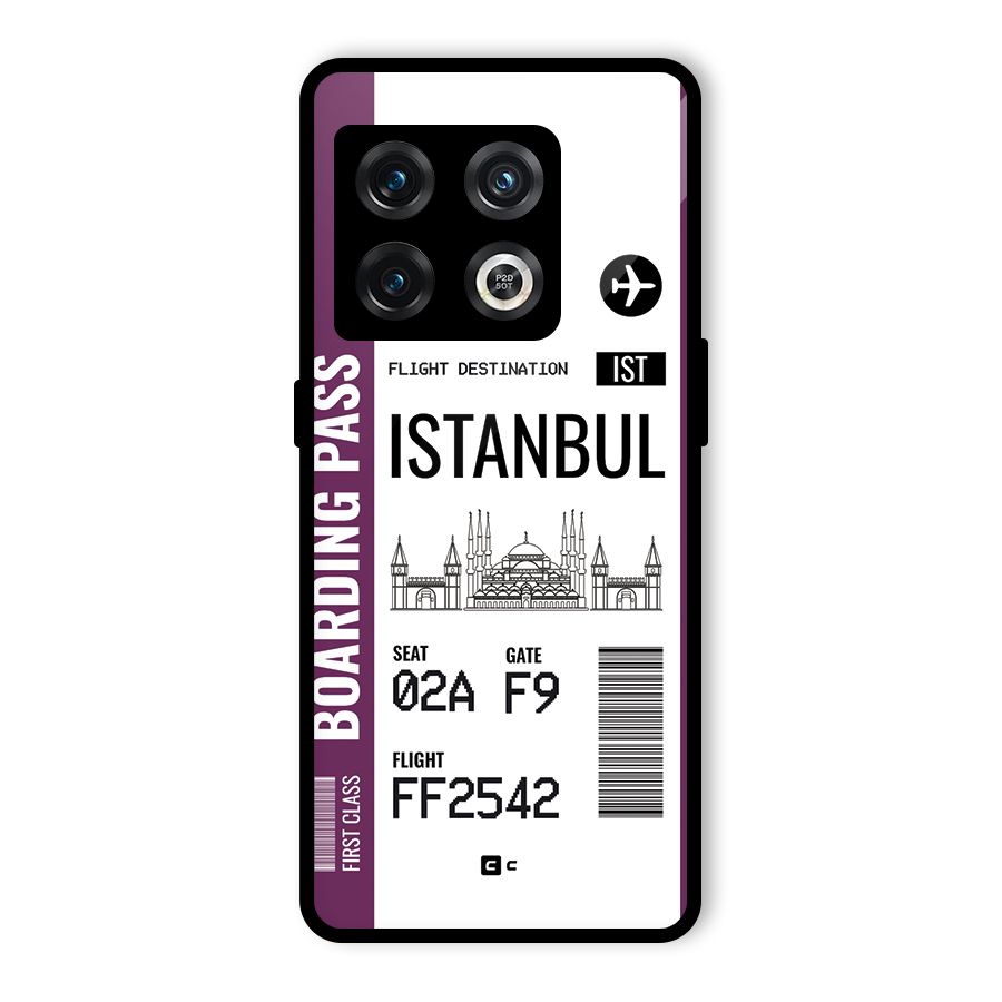 Istanbul Boarding Pass Glass Back Case for OnePlus 10 Pro 5G