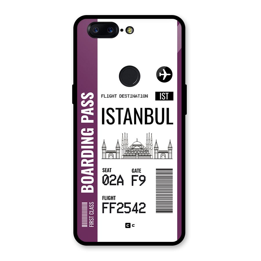 Istanbul Boarding Pass Glass Back Case for OnePlus 5T