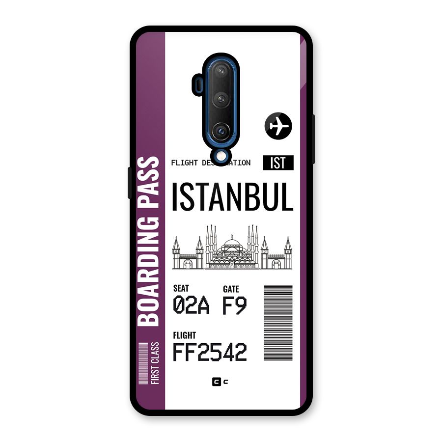 Istanbul Boarding Pass Glass Back Case for OnePlus 7T Pro
