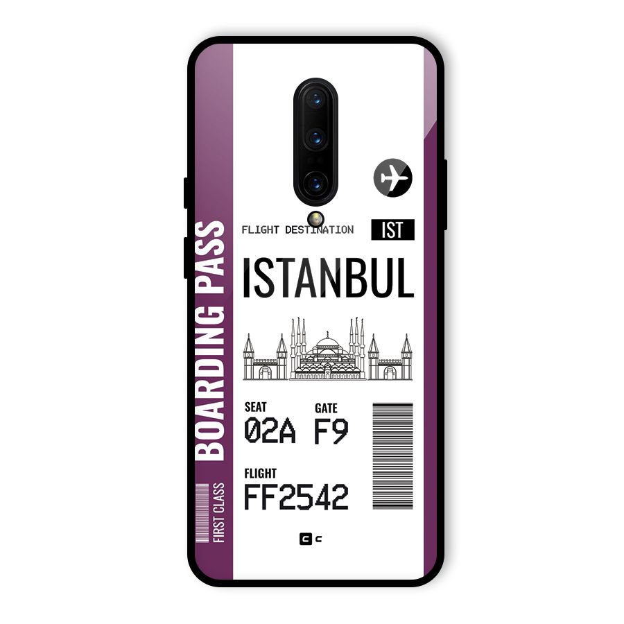 Istanbul Boarding Pass Glass Back Case for OnePlus 7 Pro