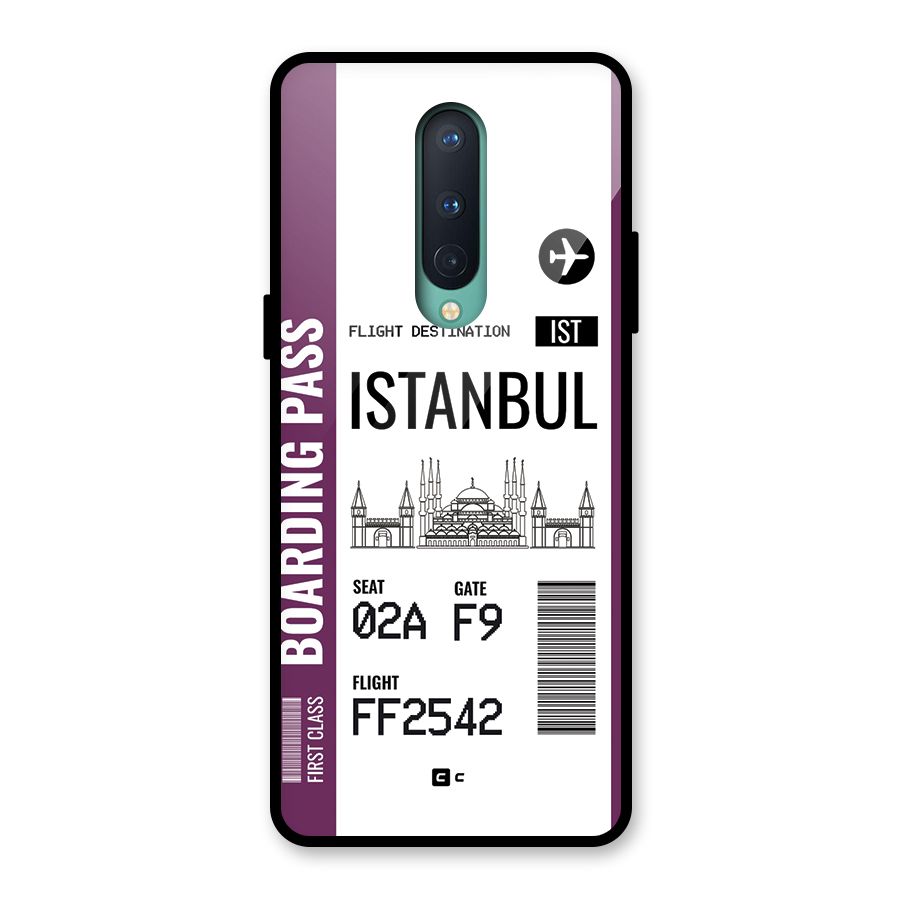 Istanbul Boarding Pass Glass Back Case for OnePlus 8