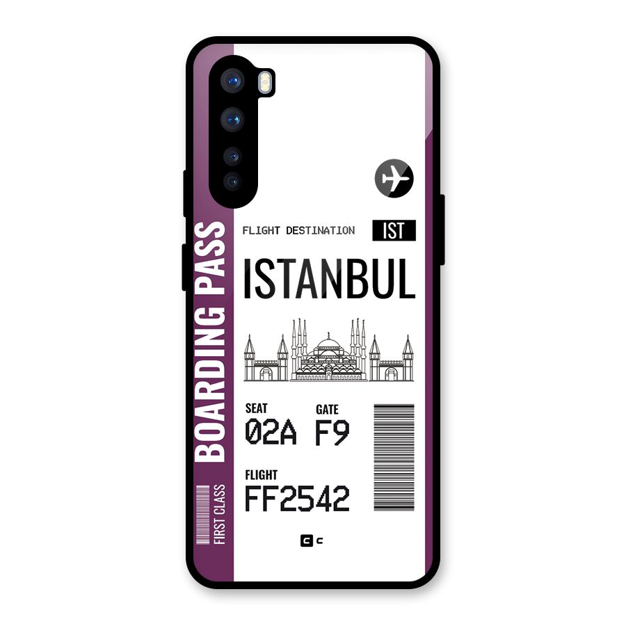 Istanbul Boarding Pass Glass Back Case for OnePlus Nord