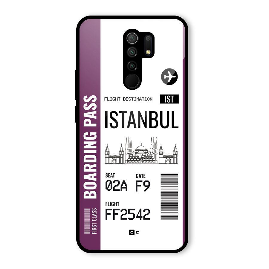 Istanbul Boarding Pass Glass Back Case for Poco M2