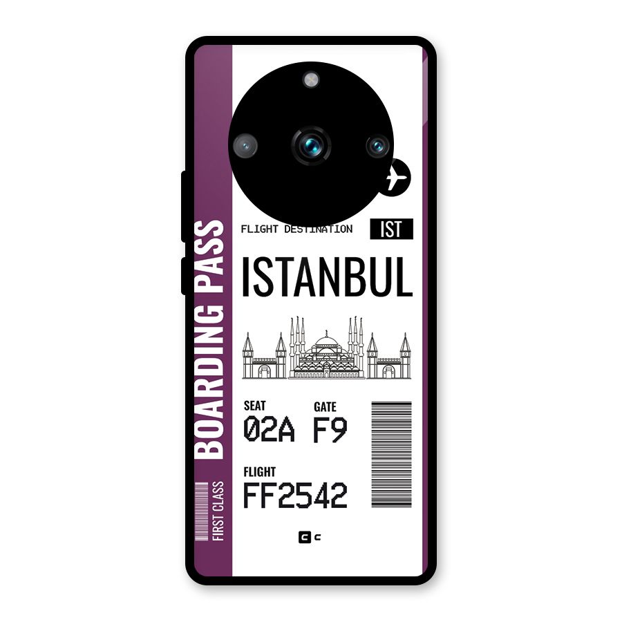 Istanbul Boarding Pass Glass Back Case for Realme 11 Pro Plus