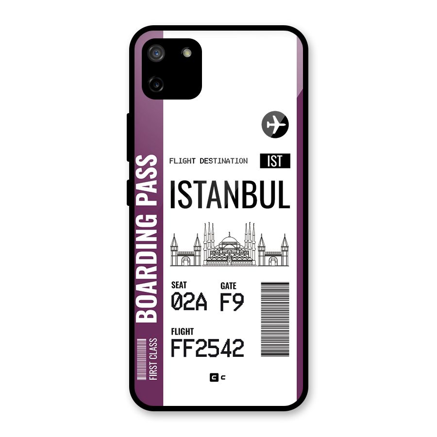 Istanbul Boarding Pass Glass Back Case for Realme C11