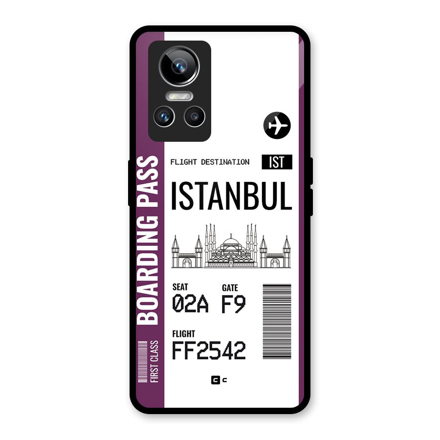 Istanbul Boarding Pass Glass Back Case for Realme GT Neo 3