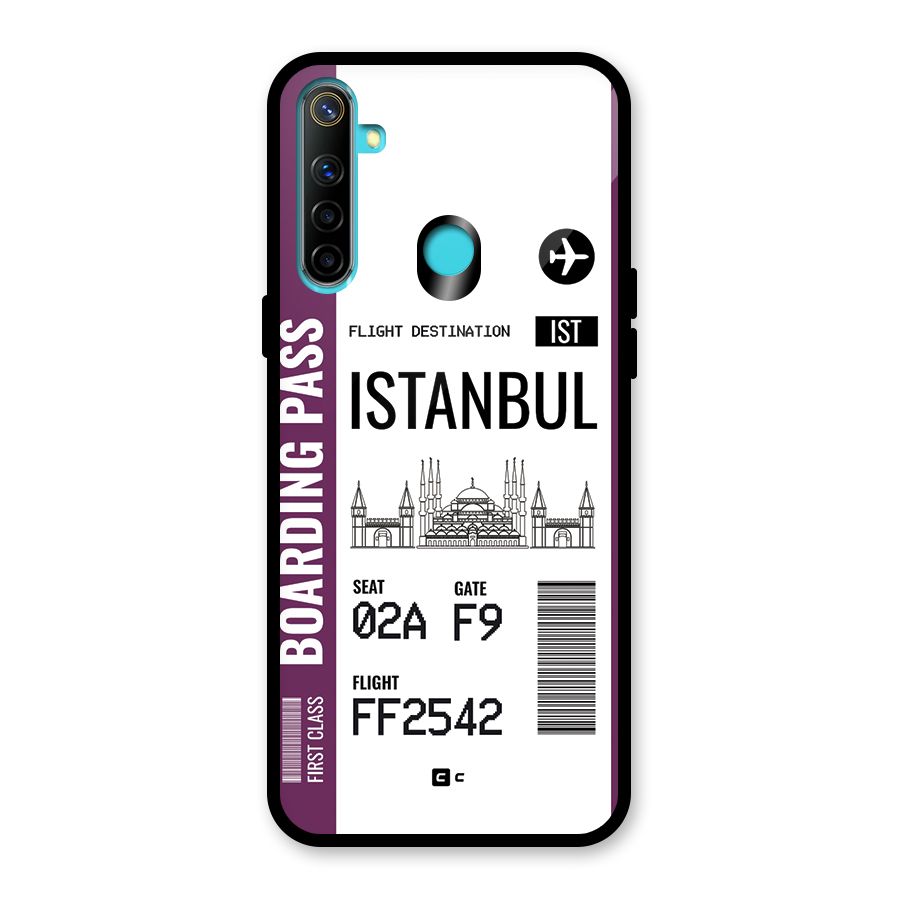 Istanbul Boarding Pass Glass Back Case for Realme Narzo 10