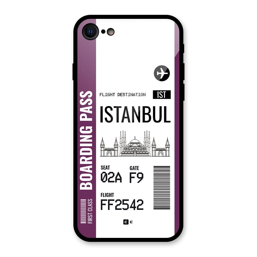 Istanbul Boarding Pass Glass Back Case for iPhone 7