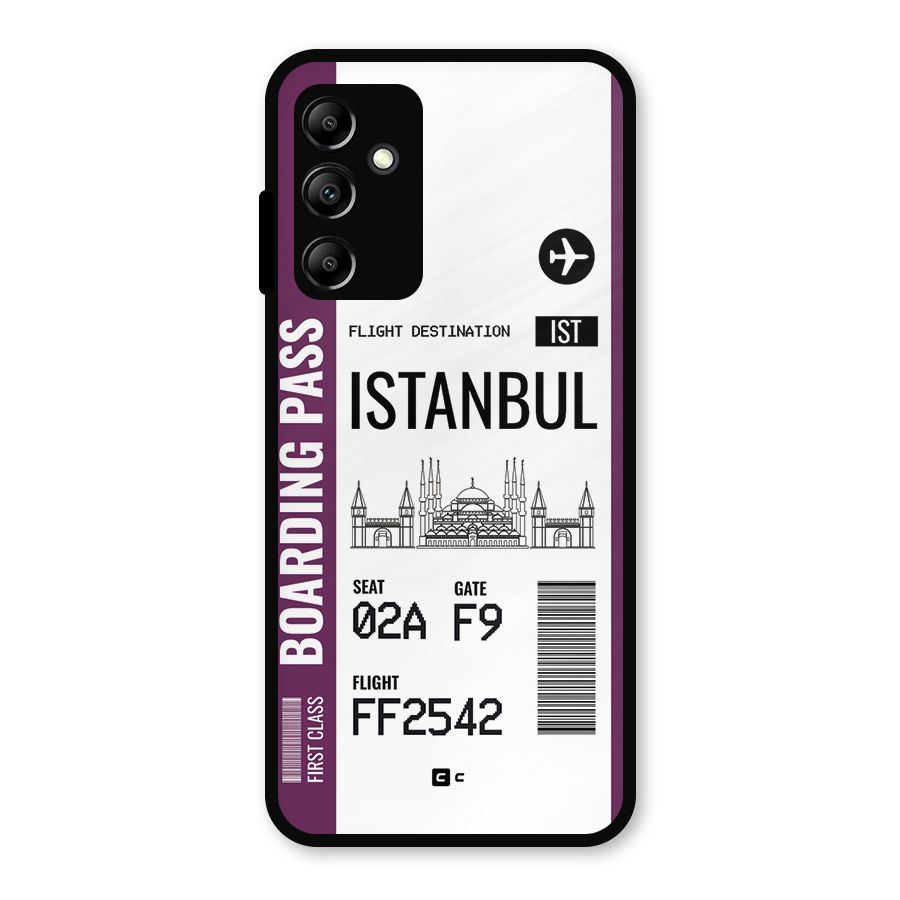 Istanbul Boarding Pass Metal Back Case for Galaxy A14 5G