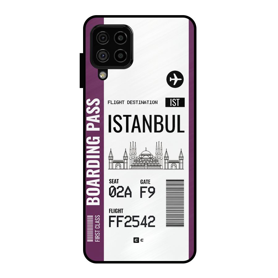 Istanbul Boarding Pass Metal Back Case for Galaxy A22 4G