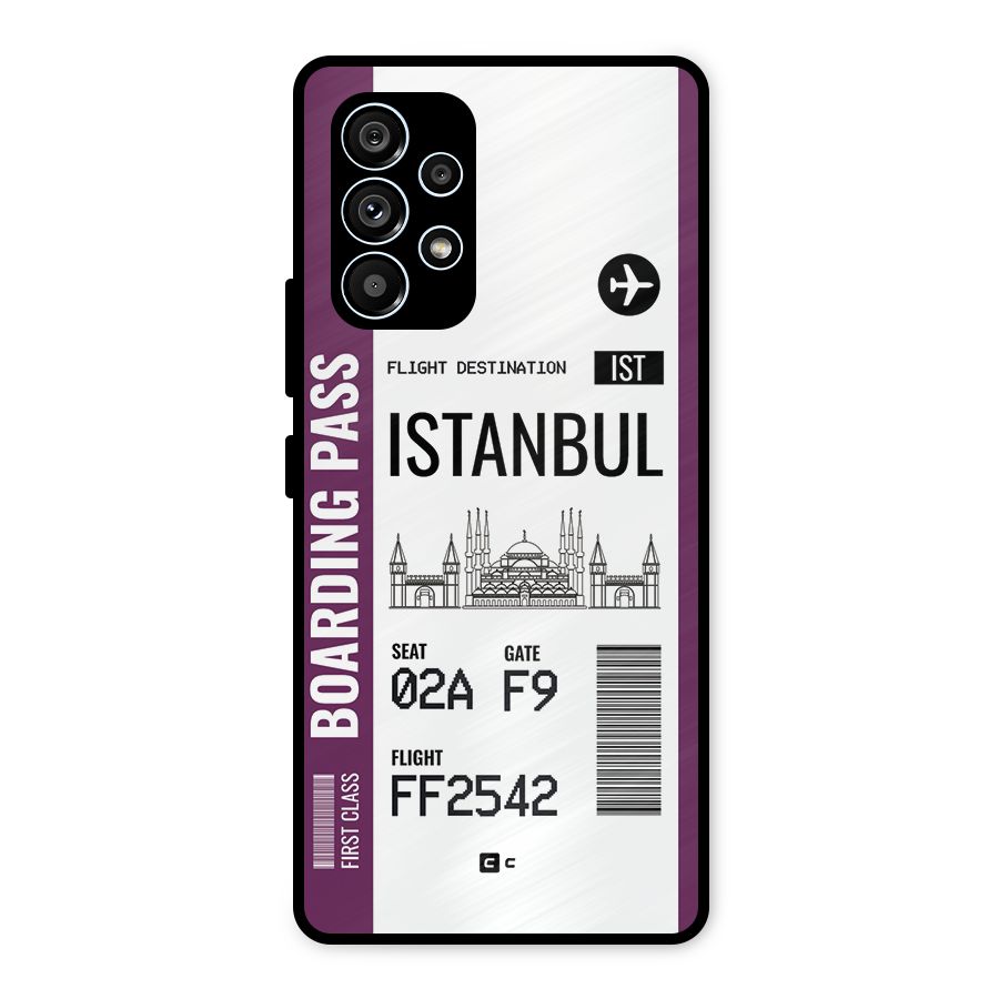 Istanbul Boarding Pass Metal Back Case for Galaxy A53 5G
