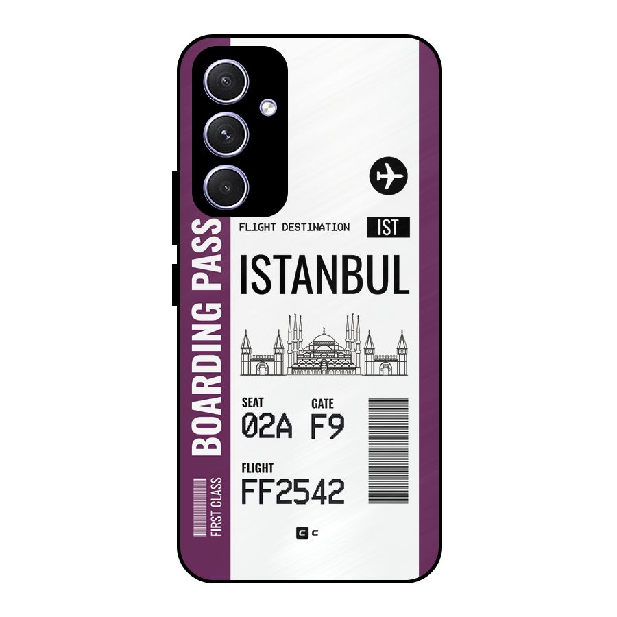 Istanbul Boarding Pass Metal Back Case for Galaxy A54