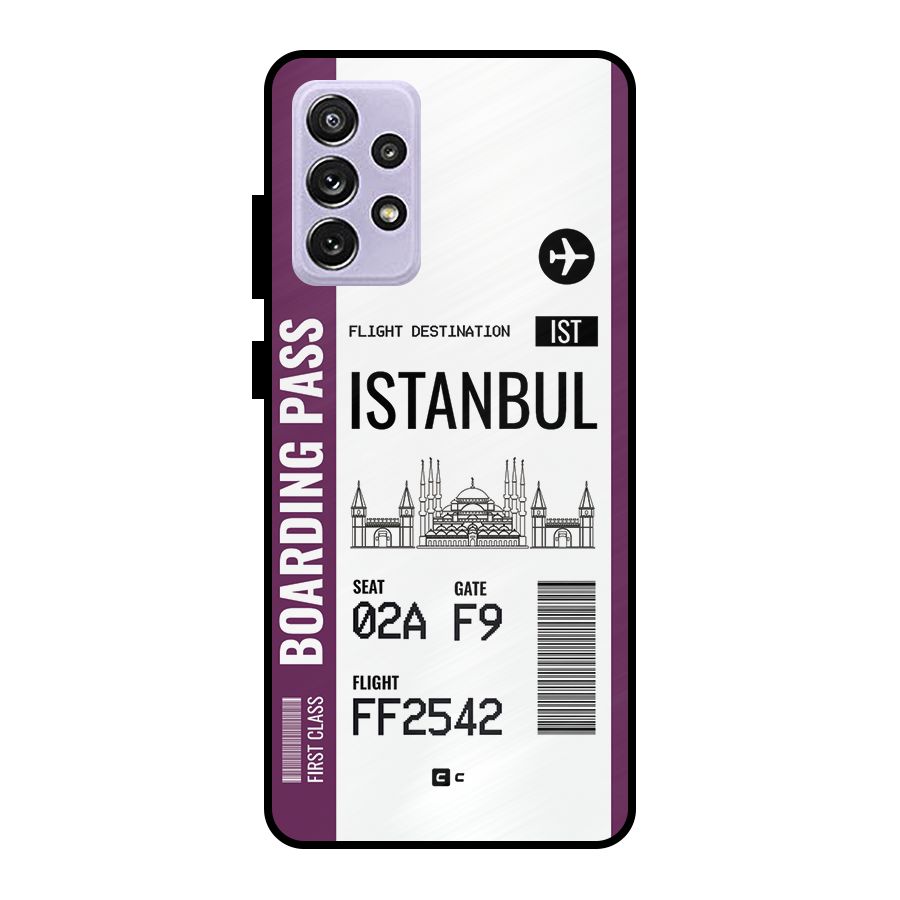 Istanbul Boarding Pass Metal Back Case for Galaxy A72