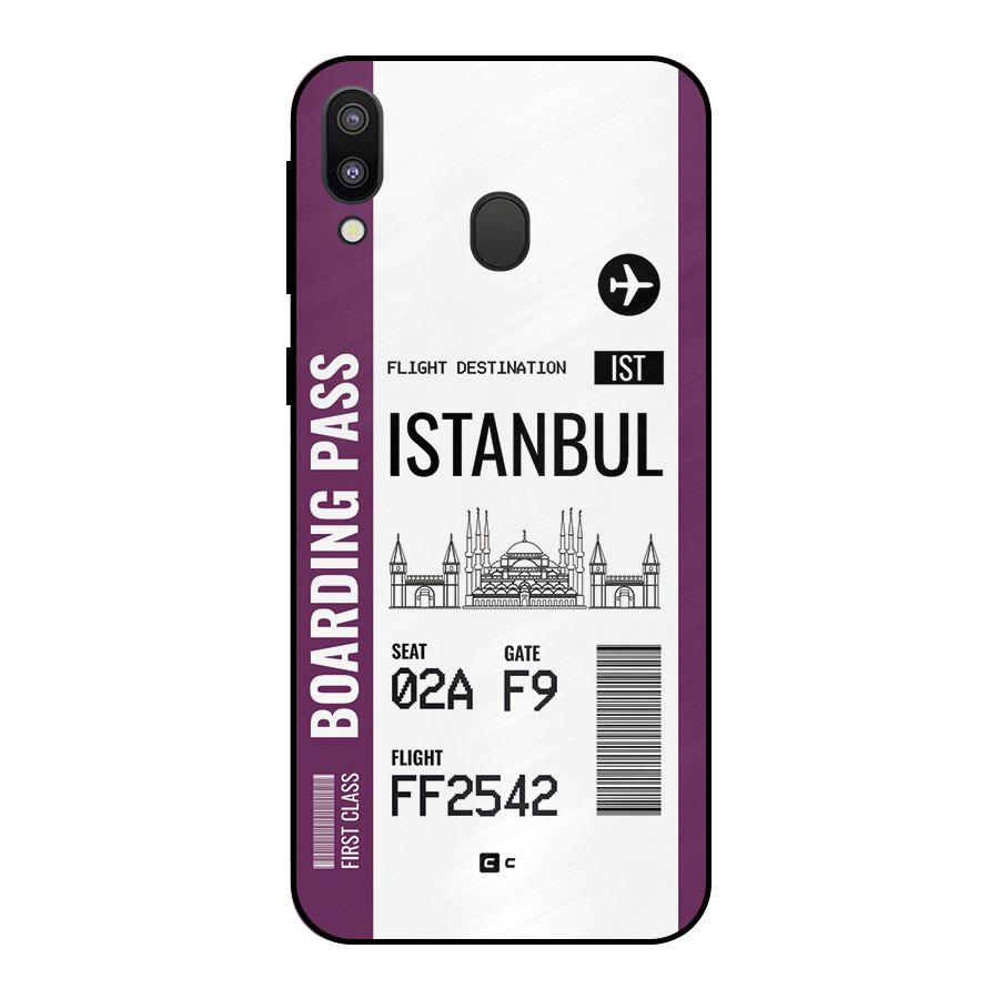 Istanbul Boarding Pass Metal Back Case for Galaxy M20