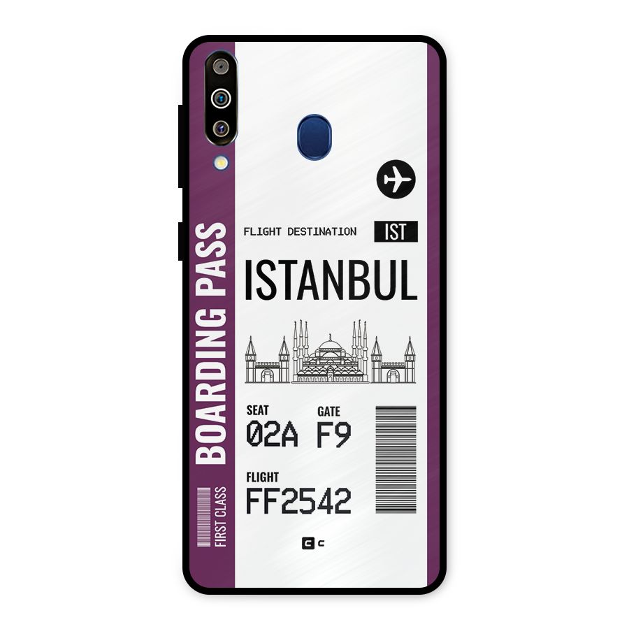 Istanbul Boarding Pass Metal Back Case for Galaxy M30