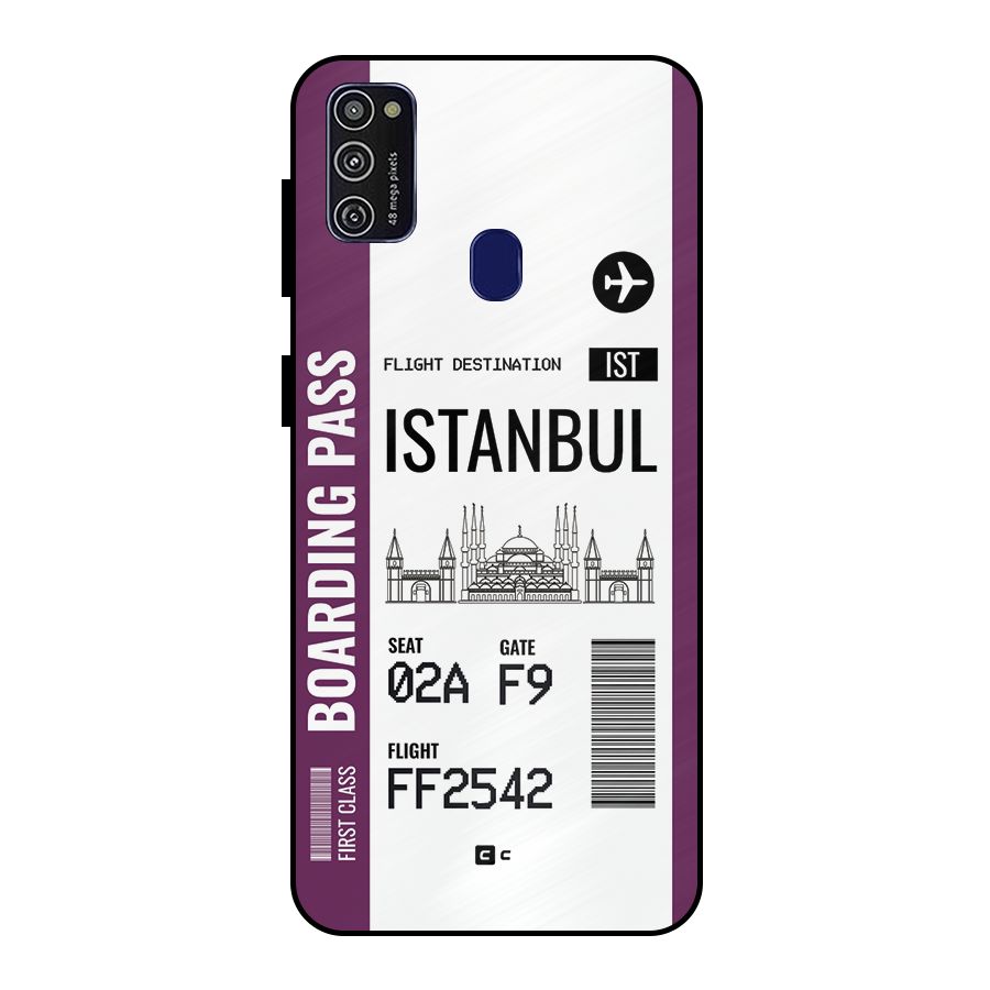 Istanbul Boarding Pass Metal Back Case for Galaxy M30s
