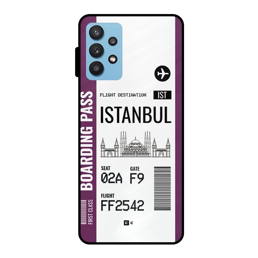 Istanbul Boarding Pass Metal Back Case for Galaxy M32 5G