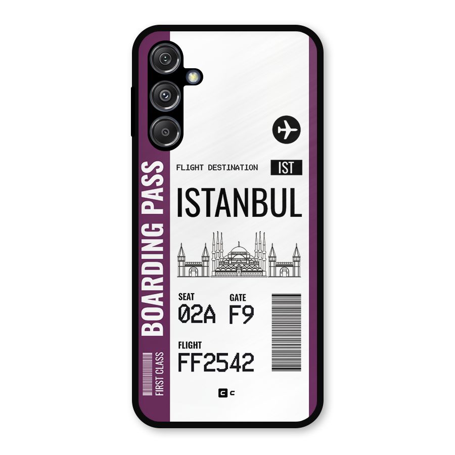 Istanbul Boarding Pass Metal Back Case for Galaxy M34 5G