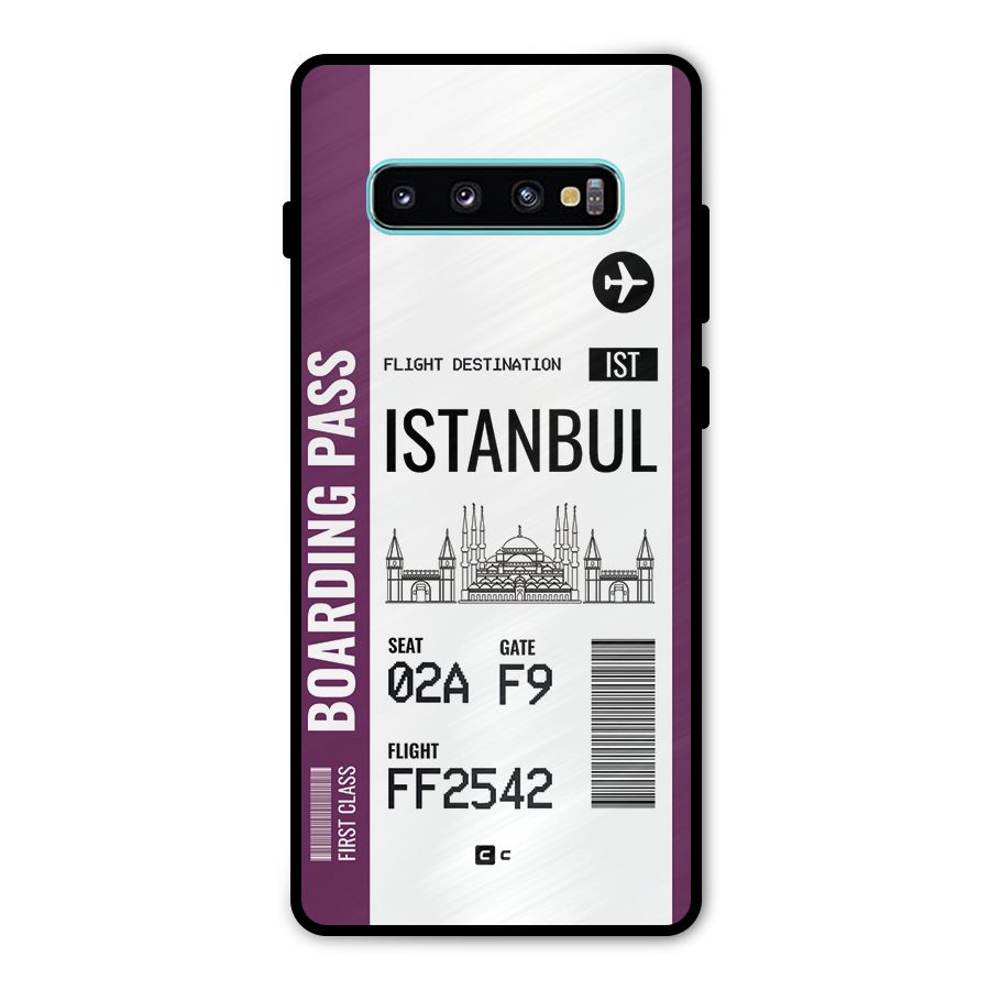 Istanbul Boarding Pass Metal Back Case for Galaxy S10 Plus