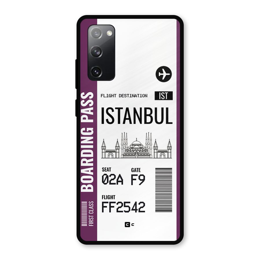 Istanbul Boarding Pass Metal Back Case for Galaxy S20 FE 5G