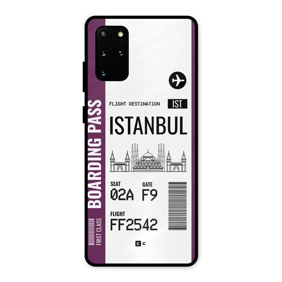 Istanbul Boarding Pass Metal Back Case for Galaxy S20 Plus