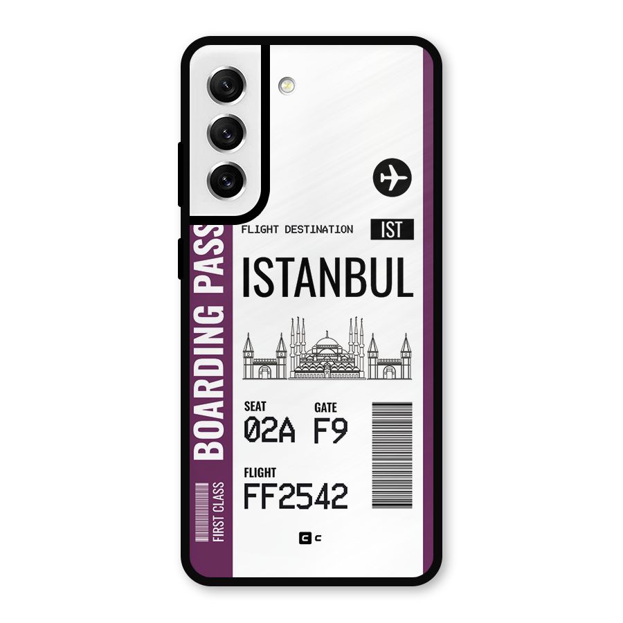 Istanbul Boarding Pass Metal Back Case for Galaxy S21 FE 5G