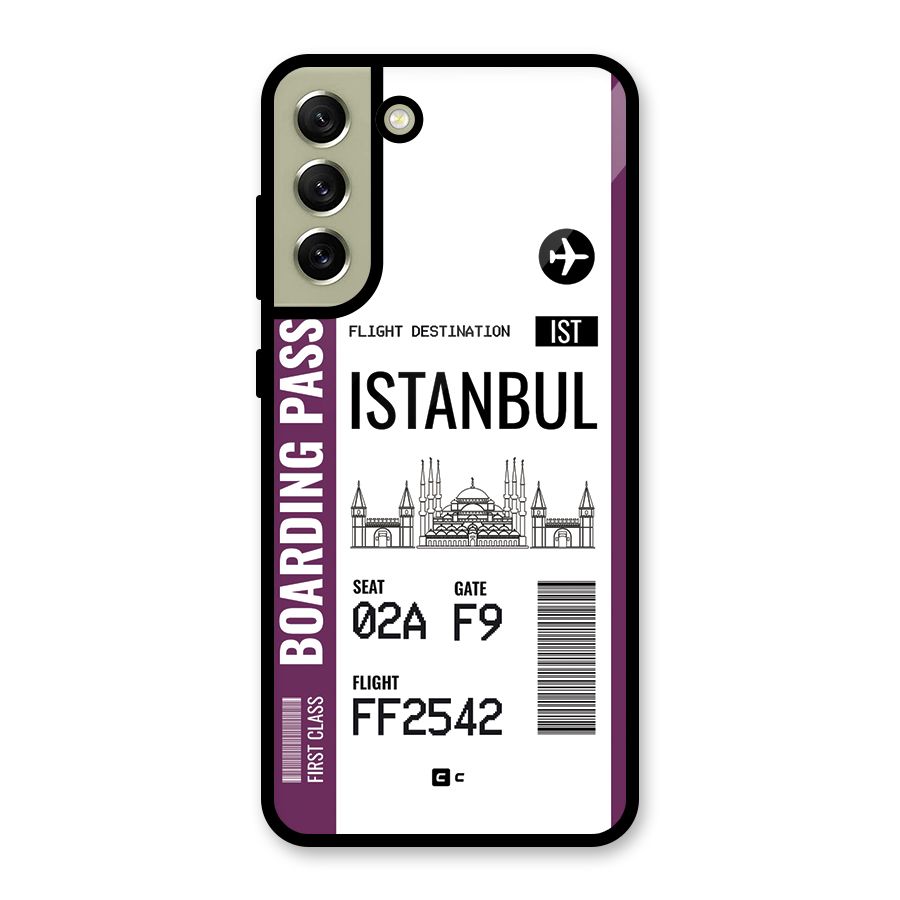 Istanbul Boarding Pass Metal Back Case for Galaxy S21 FE 5G (2023)