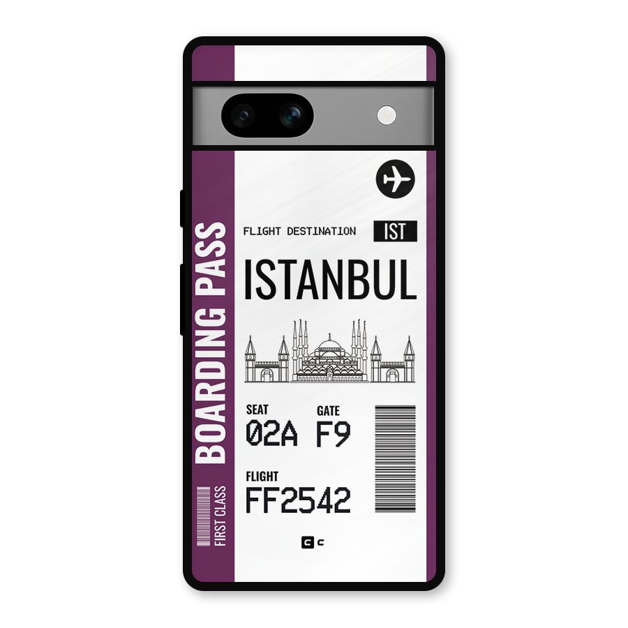 Istanbul Boarding Pass Metal Back Case for Google Pixel 7a