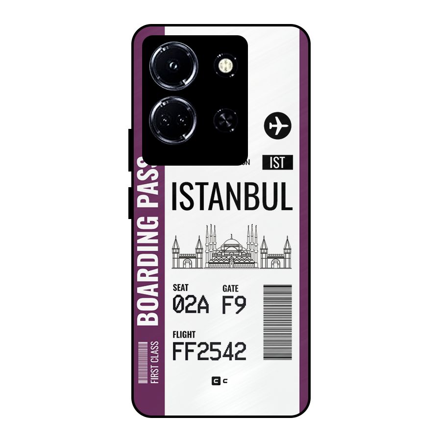 Istanbul Boarding Pass Metal Back Case for Infinix Note 30 5G
