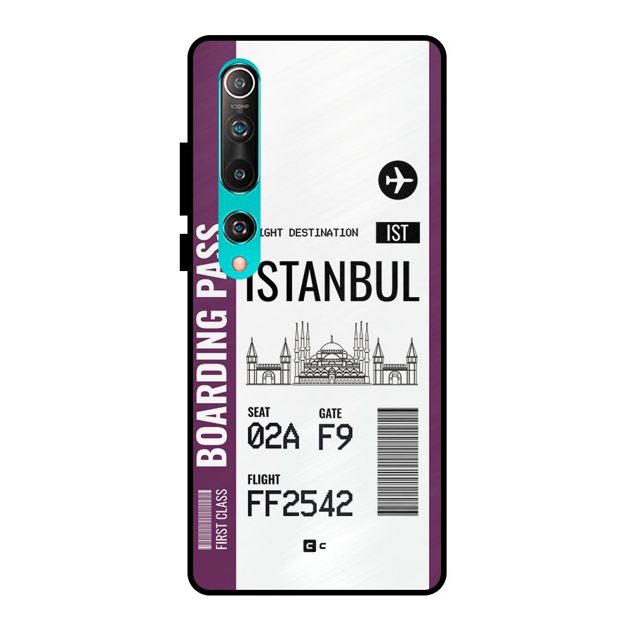 Istanbul Boarding Pass Metal Back Case for Mi 10