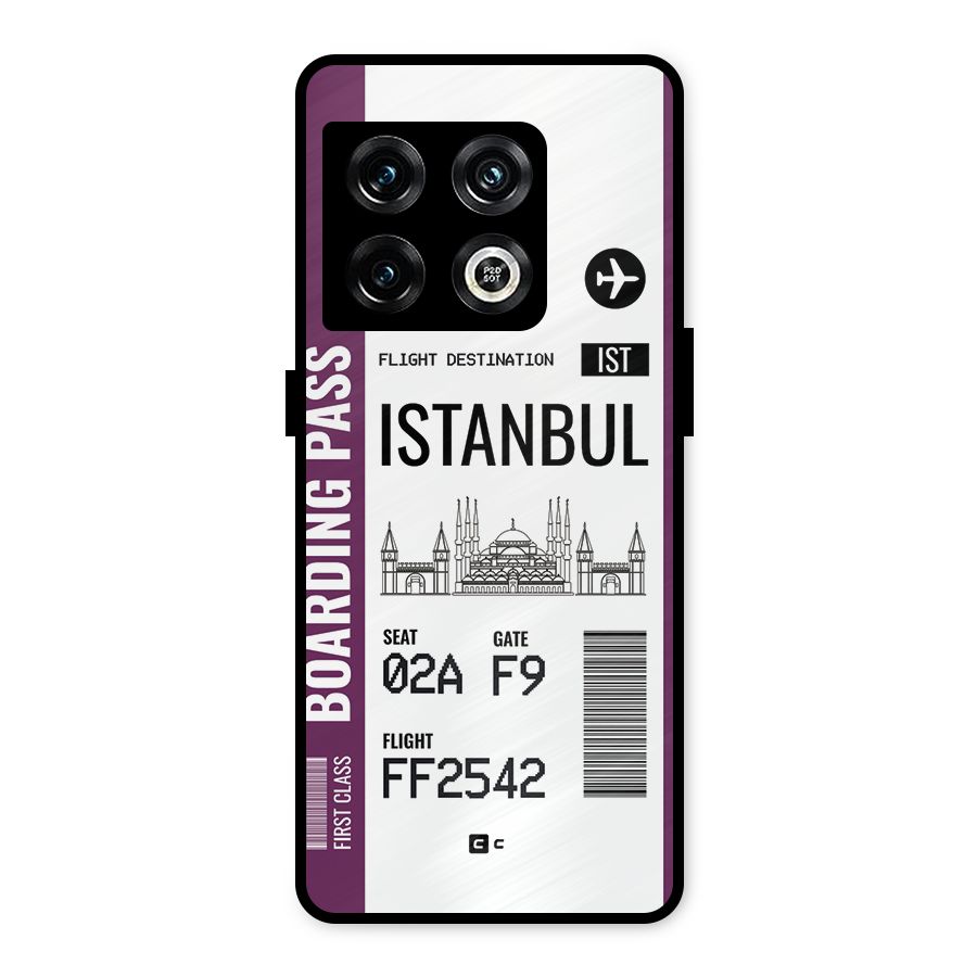 Istanbul Boarding Pass Metal Back Case for OnePlus 10 Pro 5G