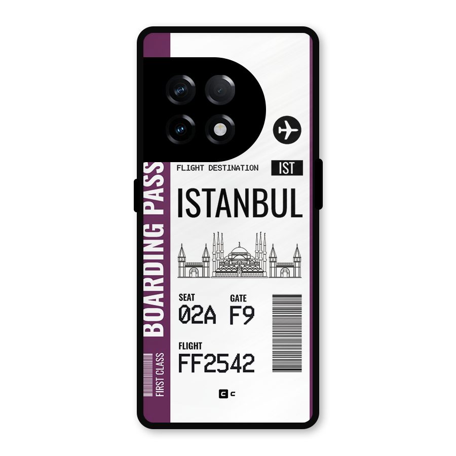 Istanbul Boarding Pass Metal Back Case for OnePlus 11R